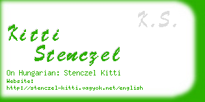 kitti stenczel business card